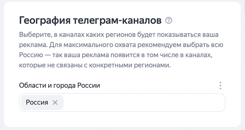 География телеграм-каналов Яндекс Директ